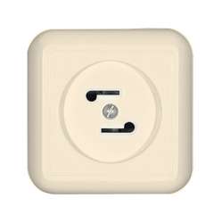 SE Wessen Прима наруж Беж Розетка радио 30В 50-10000Гц, монтажная пластина (опт.упак.) арт. RPVAM-S