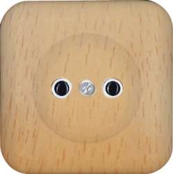 SE Wessen Прима наруж Бук Розетка 1-ая б/з без шторок 10А, с изолир. пластиной (в сборе) (индивид.упак.) арт. RA10-164I-8I