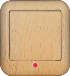 SE Wessen Прима наруж Бук Выключатель 1-клавишный с подсветкой 10А, с изолир. пластиной (в сборе) (индивид.упак.) арт. VA1U-111I-8I