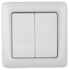 SE Wessen Прима внутр Бел Выключатель 2-клавишный 6А (в сборе) (индивид.упак.) арт. S56-043-BI