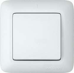 SE Wessen Прима внутр Бел Выключатель с самовозвратом 1-клавишный 6А (в сборе) (опт.упак.) арт. VS16-119-B