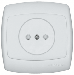 SE Wessen Рондо Бел Розетка б/з с защитными шторками 10А (в сборе) арт. RS10-122-BI