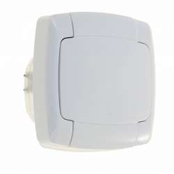 SE Wessen Рондо Бел Розетка с/з с крышкой с защитными шторками, IP44, 16А (в сборе) арт. RS16-126B-BI