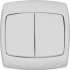 SE Wessen Рондо Бел Выключатель 2-клавишный 6А (в сборе) арт. S56-052-BI