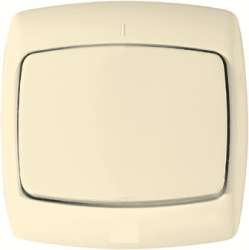 SE Wessen Рондо Беж Выключатель 1-клавишный 6А (в сборе) арт. S16-067-SI