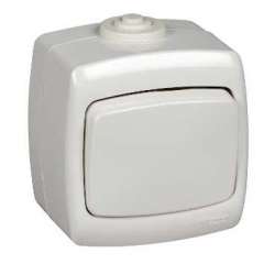 SE Wessen Рондо наруж Бел Переключатель 1-клавишный 10А, IP44 арт. VA610-126B-BI