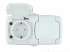 SE Wessen Рондо наруж Бел Розетка 2-ая с/з с защитными шторками и крышкой 16А, IP44 арт. RA16-227B-BI