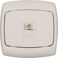 SE Wessen Рондо наруж Бел Розетка ТЛФ 1-я RJ11 арт. RT-4AM-BI