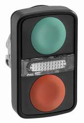 SE XB4 Головка кнопки двойная без маркировки + LED ZB4BW7A37407 арт. ZB4BW7A37407