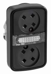 SE XB4 Головка кнопки двойная без вставок + LED ZB4BW7A97 арт. ZB4BW7A97