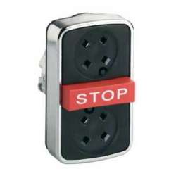 SE XB4 Головка кнопки двойная без вставок,черная арт. ZB4BA797