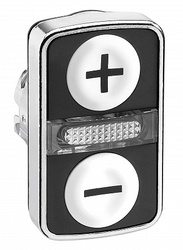 SE XB4 Головка кнопки двойная с маркировкой + LED арт. ZB4BW7A1715