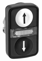 SE XB4 Головка кнопки двойная с маркировкой + LED ZB4BW7A17247 арт. ZB4BW7A17247