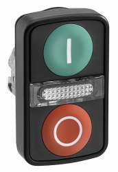 SE XB4 Головка кнопки двойная с маркировкой + LED ZB4BW7A37417 арт. ZB4BW7A37417