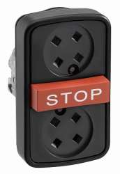 SE XB4 Головка кнопки тройная без вставок,черная арт. ZB4BA7917