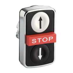 SE XB4 Головка тройной кнопки с маркировкой, черная ZB4BA721247 арт. ZB4BA721247