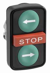 SE XB4 Головка тройной кнопки с маркировкой, черная ZB4BA731337 арт. ZB4BA731337