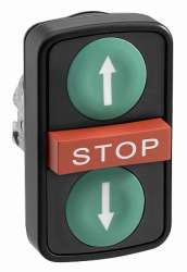 SE XB4 Головка тройной кнопки с маркировкой, черная ZB4BA731347 арт. ZB4BA731347