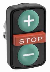 SE XB4 Головка тройной кнопки с маркировкой, черная ZB4BA731357 арт. ZB4BA731357