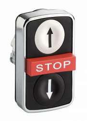 SE XB4 Головка тройной кнопки с маркировкой ZB4BA71124 арт. ZB4BA71124