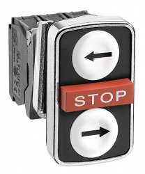 SE XB4 Кнопка 22мм тройная с маркировкой XB4BA711137 арт. XB4BA711137