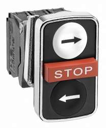 SE XB4 Кнопка 22мм тройная с маркировкой XB4BA711237 арт. XB4BA711237