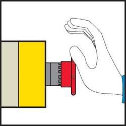 SE XB4 Кнопка аварийная грибок головка 40мм, 1НЗ+1НО, возврат поворотом арт. XB4BS8445