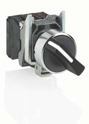 SE XB4 Переключатель с фиксацией 1-2 чёрный 1НО IP66 арт. XB4BD21