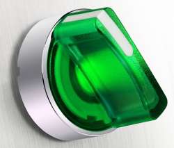 SE XB4 Переключатель с фиксацией 1-2 зеленый 1НЗ+1НО подсветка 24В AC/DC IP65 арт. XB4BK123B5