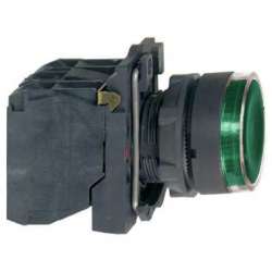 SE XB5 Кнопка 22мм до 350В зеленая с подсветкой арт. XB5AW3365