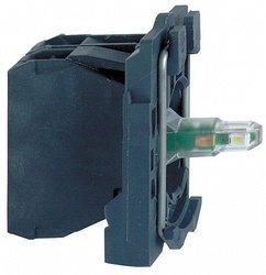 SE XB5 Корпус кнопки в сборе (фикс пласт+блок-контакт+диод белый) 120В 2НО арт. ZB5AW0G13