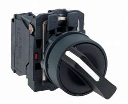 SE XB5 Переключатель 1-0-2 с фиксацией чёрный 2НО арт. XB5AD33