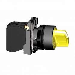 SE XB5 Переключатель 22мм. с фиксацией желтый с подсветкой 230-240В арт. XB5AK125M5