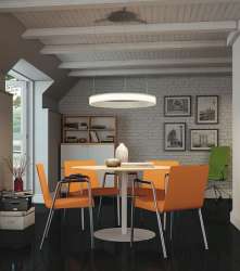 СТ Hoop 17 Светильник подвесной с опал.рассеивателем-световод из ПММА, алюминий/бел.матовый арт. 1530000010