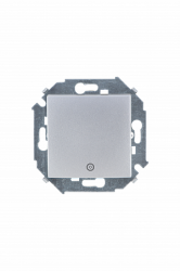 Simon 15 Алюминий Выключатель кнопочный с пиктограммой, 16А, 250В, винт.зажим арт. 1591150-033