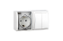 Simon 15 Aqua Белый Блок: Розетка 2P+E Schuko 16А 250В + выключатель двойной 10А 250В, IP54 арт. 1594515-030