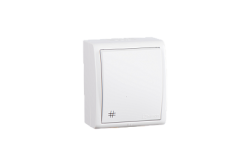 Simon 15 Aqua Белый Переключатель 1-клавишный перекрестный наружный, IP54 арт. 1594251-030