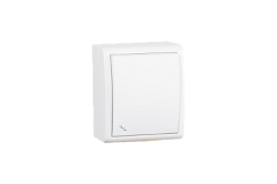 Simon 15 Aqua Белый Переключатель 1-клавишный с подсветкой наружный, IP54 арт. 1594204-030