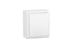 Simon 15 Aqua Белый Выключатель 1-клавишный с подсветкой наружный, IP54 арт. 1594104-030