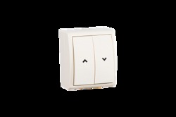 Simon 15 Aqua Бежевый Выключатель жалюзийный с электрической блокировкой, наружный, IP54 арт. 1594332-031