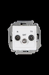 Simon 15 Белая Розетка R-TV-SAT одиночная, винт.зажим арт. 1591466-030