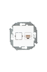 Simon 15 Белая Розетка компьютерная 1-ая RJ45 кат.5е арт. 1591598-030