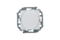 Simon 15 Белый Светорегулятор поворотно-нажимной, проходной, 500Вт 230В, винт. зажим арт. 1591790-030