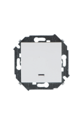 Simon 15 Белый Выключатель 1-клавишный с подсветкой, 16А, 250В, винт.зажим арт. 1591104-030