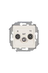 Simon 15 Бежевая Розетка R-TV-SAT одиночная, винт.зажим арт. 1591466-031