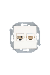 Simon 15 Бежевая Розетка ТЛФ + комп RJ11+RJ45 кат.5е арт. 1591590-031