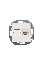Simon 15 Бежевая Розетка компьютерная 1-ая RJ45 кат.5е арт. 1591598-031