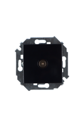 Simon 15 Черная Розетка TV одиночная, винт.зажим арт. 1591475-032