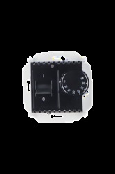 Simon 15 Черный Регулятор тёплого пола, с зондом, 16А, 230В, 3600Вт, 5-40град, IP20 арт. 1591775-032