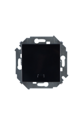 Simon 15 Черный Выключатель кнопочный с подсветкой, 16А, 250В, винт.зажим. арт. 1591160-032